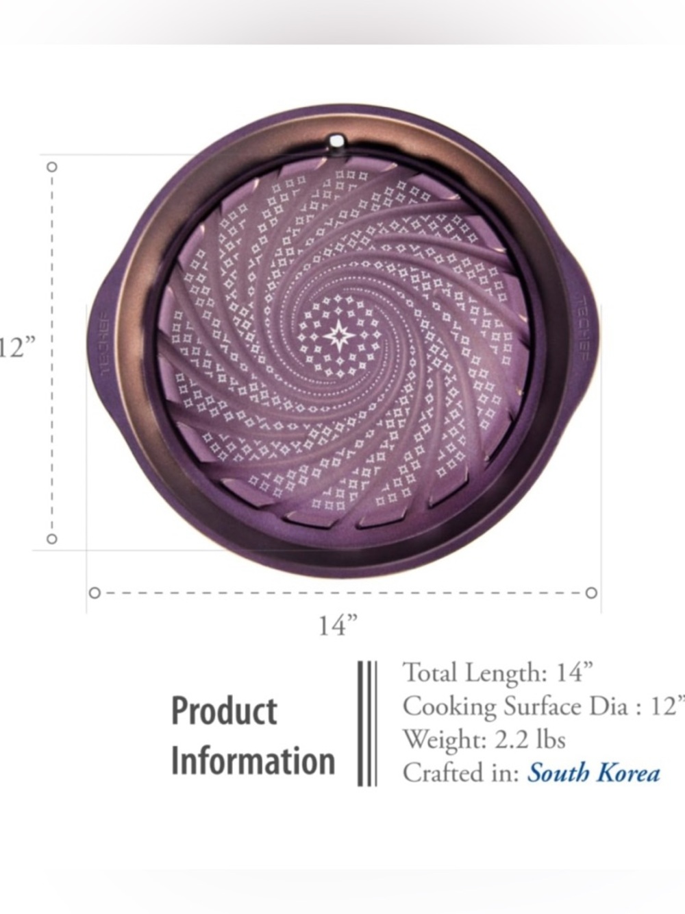 TECHIEF 14” Korean BBQ Grill Pan w/ Grease Drain – Open Box Never Used
